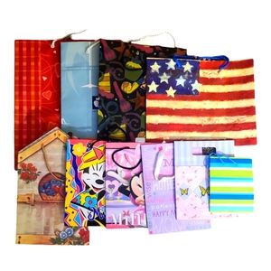 Bundle of All Occasion Gift Bags Various Sizes - 10 Bags
